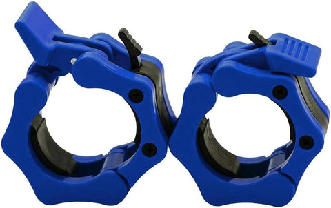 MJ Sports Premium Jaw collar set Blauw 50mm voor Olympische stangen (2 Stuks) - Haltersluitingen - Halterstangsluiters - Halterklemmen - Barbell Lock