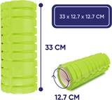 MJ Sports Premium Foam Roller - Foamroller - Massageroller - Yoga - Pilates - Triggerpoints - Fitness - 33 cm - Hard - Groen