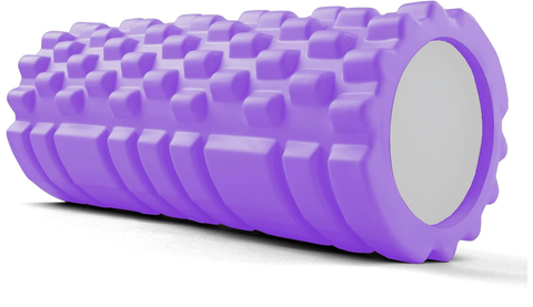 MJ Sports Premium Foam Roller - Foamroller - Massageroller - Yoga - Pilates - Triggerpoints - Fitness - 33 cm - Hard - Paars