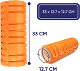 MJ Sports Premium Foam Roller - Foamroller - Massageroller - Yoga - Pilates - Triggerpoints - Fitness - 33 cm - Hard - Oranje