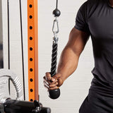 MJ Sports Premium Single Tricep Rope - Triceps Touw - Eenzijdig - Enkel Hoofd - Bar - Biceps - Fitness - Press Down - Pulldown - Pulley Accessoires - Kabelbevestiging - voor Krachtstations
