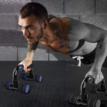 MJ Sports Premium Roterende Opdruksteunen Blauw - Push Ups Bars - Stand - Grips - Fitness - Borst - Schouders - Triceps - Home Workout - Oefeningen - Crossfit - Calisthenics