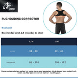 MJ Sports Premium Verstelbare Rug Houding Corrector Maat S - Rugbraces - Brace - Back Posture - Rugband - Rughouding - Fitness - tegen Rugklachten & Blessures - Postuur - Herstel - Rughouder