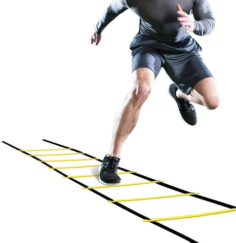 MJ Sports Premium Agility Speed Ladder 6 Meter - Trainingsladder - Loopladder - Behendigheidsladder - Springen - Rennen - Snelheid - Coördinatie - Balans - Evenwicht - Oefeningen - Atletiek - Voetbal - Voetbaltraining