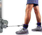MJ Sports Premium Ankle Straps Inclusief 2 Karabijnhaken - Enkelband - Ankle Cuff Strap - Kabelmachine - Fitness - 2 Stuks - Blauw