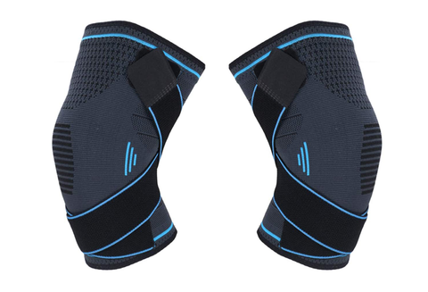 MJ Sports Premium Knee Sleeves Set 2 stuks Maat M - Verstelbare Kniebrace - Kniebandage - Sport - Compressie - Crossfit - Ondersteuning - Steunverband - Krachttraining - Meniscus - Kruisband