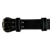 MJ Sports Premium Leather Lifting Belt Size M/L (valt ruim) - Leren Gewichthefriem - Powerliftriem - Fitness Riem - Lever - Weightlifting - Krachttraining - Deadlift - Squat - Bodybuilding