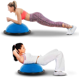 MJ Sports Premium Balanstrainer Inclusief 2 Weerstandsbanden - Fitness - Balance Board - Balansbord - Halve Yoga Ball - Pilates - Balansbal - Stabiliteitstraining - Oefenbalstoel - Full Body