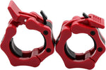 MJ Sports Premium Jaw collar set Rood 50mm voor Olympische stangen (2 Stuks) - Haltersluitingen - Halterstangsluiters - Halterklemmen - Barbell Lock