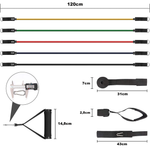 MJ Sports Premium Resistance Band Set - Fitness Elastiek - Weerstandsbanden - Strap Handles - Ankle Straps - Home Workout - Fitness - Set van 12 - Inclusief Draagtas & Handleiding