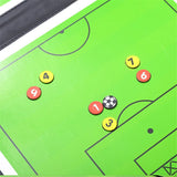 MJ Sports Premium Voetbal Tactiekbord Inclusief Magnetische Nummers & Markeerstift - Opvouwbaar en Draagbaar - Coaching Board - Trainingsapparatuur - Coachmap - Tactieken - Inklapbaar Magneten Bord