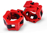 MJ Sports Premium Jaw collar set Rood 50mm voor Olympische stangen (2 Stuks) - Haltersluitingen - Halterstangsluiters - Halterklemmen - Barbell Lock