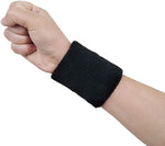 MJ Sports Premium Zweetbandjes - Zweetbanden - Polsbanden - Polsbandjes - Fitness - Set van 2 - 11 cm - Unisex - Zwart
