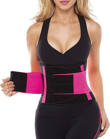 MJ Sports Waist trainer - Zweetband buik - Buikband - Waist shaper - Afslankband - Sauna belt - Ab trainer - Sixpack trainer - Buiktrainer - Afslankriem - Sauna band - Buikgordel - Afslankgordel buik - Afslankgordel band - Afvallen - Roze