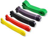 MJ Sports Premium Pull Up Bands - Weerstandsbanden - Power Bands - Fitness Elastiek - Set van 5 - Multicolor - Inclusief Draagtas