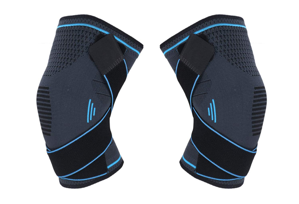 Knee sleeve set - kniebanden - maat M - 2 - blauw – MJ Sports NL