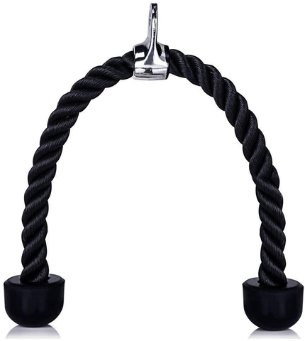 MJ Sports Premium Double Tricep Rope Inclusief 2 Karabijnhaken - Triceps Touw - Bars - Biceps - Press Down - Pulldown - Fitness - Pulley Accessoires - Kabelbevestiging - voor Krachtstations