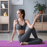 MJ Sports Premium TPE Fitness Yoga Mat Paars - Multifunctionele Pilates Mat - Anti Slip Sport Mat - Yogamat - 6mm Extra Dik - Oefeningen - Planken - Core - Stretchen - Sit-ups - Thuis Gym